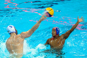 دیدار واترپلو تیم‌های ایران و اندونزی